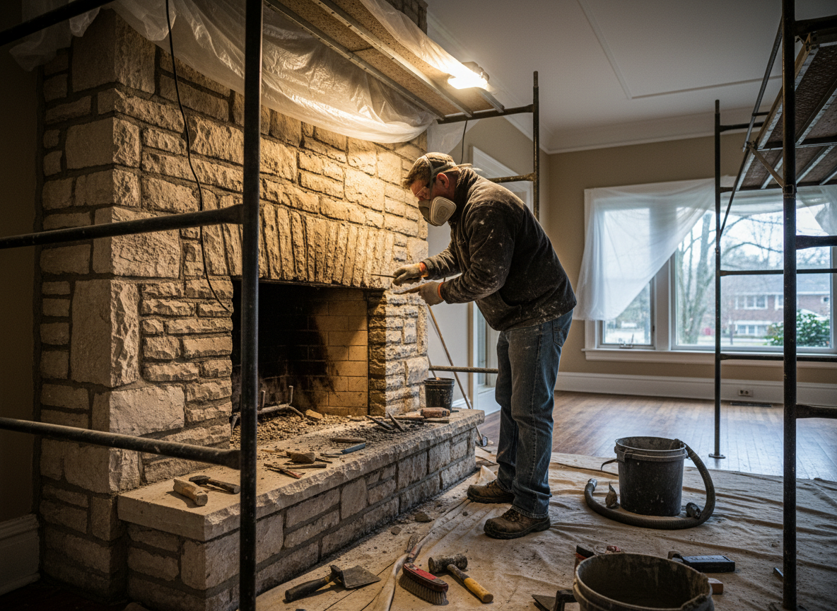 Chimney repair in Brecon